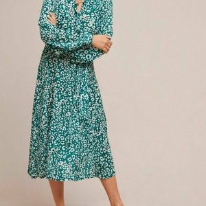 Anthropologie Leopard Swing Dress